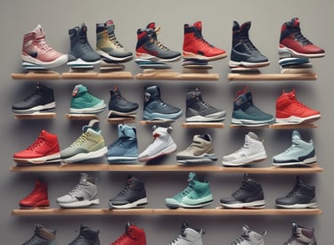 A stylish Nike apparel display inspired by NBA street fashion.