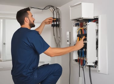 A beautifully renovated living room showcasing modern design.