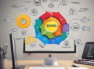 A friendly accountant working closely with a client, surrounded by organized financial documents and a laptop.