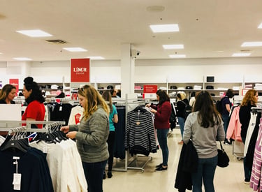 Wi-Fi access points installed in a large retail store.
