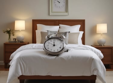 Minimalist app screen showing a clean, blush-toned task list with rounded shapes.