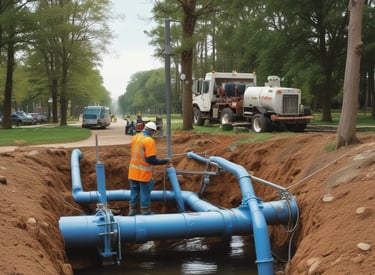 Team meeting on site coordinating various construction tasks.