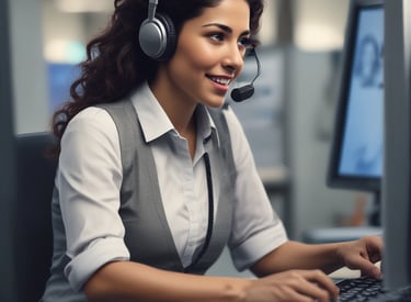 Professional technician explaining technical details to a client