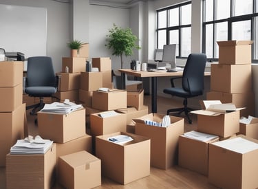 A friendly team of movers carefully packing and loading boxes into a moving truck.