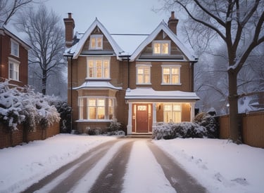 Photo of a skilled builder carefully installing block paving on a driveway under a bright sky.