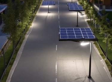 Commercial building powered by hybrid solar energy system.