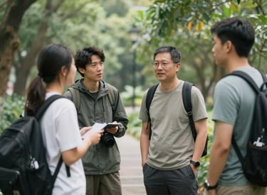 A lively group reading a theatrical story with expressive gestures in a cozy room.