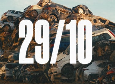 Cementerio de coches en Paiporta