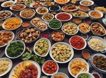 Volunteers distributing school supplies to smiling children.