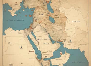 A business professional pointing at a digital map highlighting the Middle East, with connection lines symbolizing lead networks.