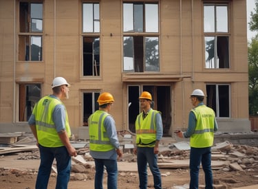 A freshly refurbished commercial building interior with clean lines and new fixtures.