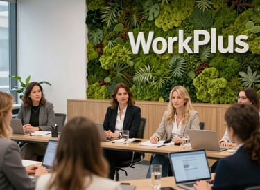 Data analytics dashboard displaying workforce insights and trends.