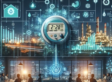 Разделенный экран с эффективностью внизу группа людей собирают параметры с верхней части IoT