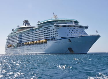 Crucero navegando en el mar