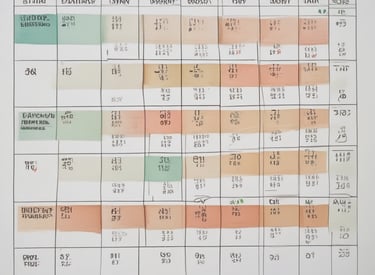 A calendar showing a 7-day period marked with notes about extra charges.