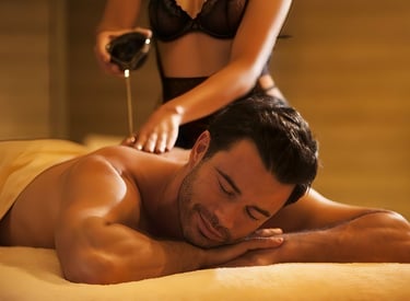 Nuru massage bed with fresh linens in Manila studio