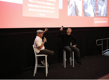 Students attending a film and media education workshop led by industry professionals