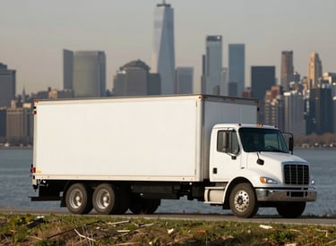 A friendly a plus moving & movers team carefully loading a truck with household items on a sunny day.