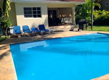 Private swimming pool at a residential villa in Sosúa, Dominican Republic
