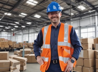 Factory floor where materials are being assembled into products