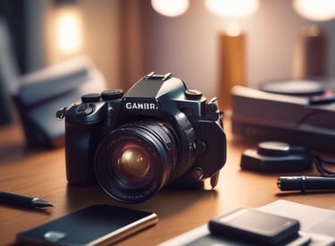 A minimalist mechanical keyboard with warm backlighting on a clean desk setup.