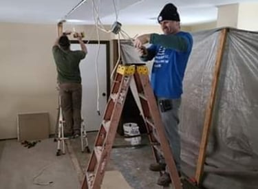 AG's General Contractor finishing electrical and plumbing lines