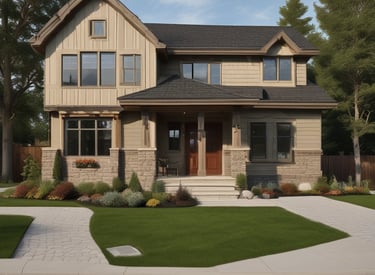 Consultant discussing renovation plans with a homeowner over blueprints