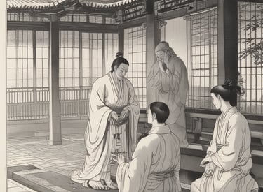 A radiant light enveloping a figure in peaceful nature, representing the fourth level of Komyo Reikido.