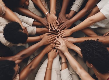 A woman joyfully meditating outdoors, representing healing and inner growth.