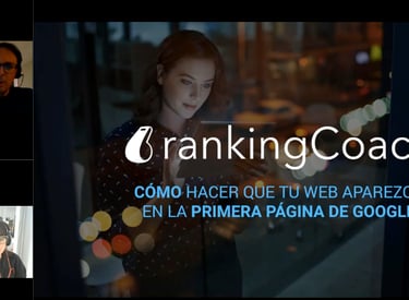 A rankingCoach SEO webinar featuring experts discussing how to appear on the first page of Google.