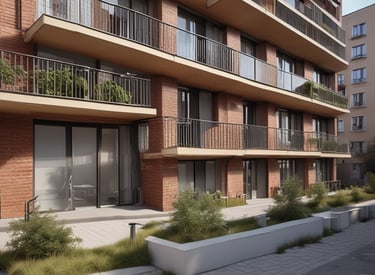 Photo of a modern bridge construction site in Hamburg with cranes and workers.