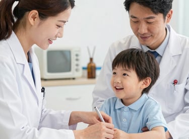 Close-up of a stethoscope and heart model on a wooden table