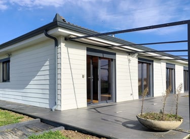 Maison ossature bois Cardeilhac Saint Gaudens Patrice Vaissière et Jessica Sollier Endie Immobilier