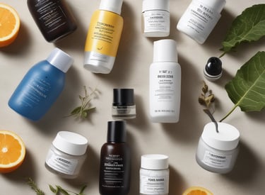 Close-up of a delicate cream jar with soft beige and muted gold accents on a cream background.