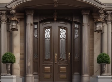 Elegant concierge arranging keys in a refined, stylish office setting.