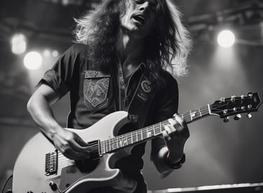 Open PDF document showing guitar lesson steps with minimalist design in beige and graphite colors