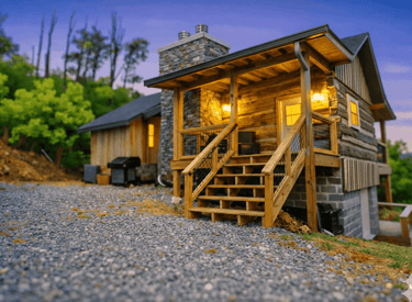 1BR/1BA hand-hewn 1800s log cabin near Great Smoky Mountains, Gatlinburg TN