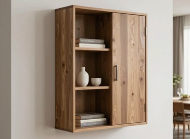 Finished interior wood paneling project showing warm tones and smooth finishes.