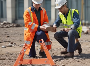 A professional team discussing workplace safety measures in an office setting.