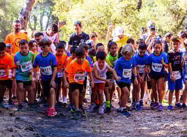 Niños participantes trail running Marbella