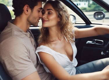 A stylish video thumbnail showing a smiling friend waving invitingly.