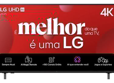 Faixa: intermediário premium, LG 4K AI