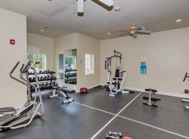 Onsite gym at this Cayman Condo Lakeside