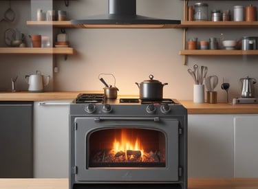 EcoFire’s eco-friendly product packaging displayed on a wooden table.