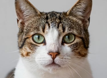 A friendly orange tabby cat sitting on a windowsill with sunlight streaming in, symbolizing warmth and community spirit.