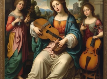 A nighttime festival scene with people dancing under string lights.