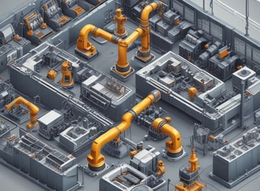 Industrial automation control panel with colorful wiring and digital displays.
