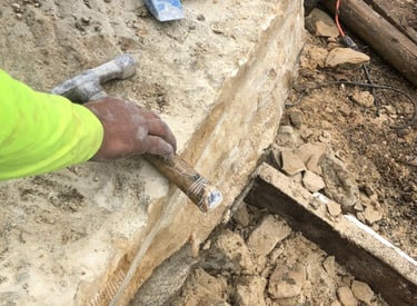 Hand facing Natural Stone