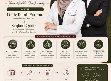 Appointment Professional Services WIth Dr. Mihanil Fatima & Saqlain Qadir