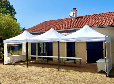 Location de barnum pliant professionnel pour événement sur Montbrison et dans la Loire.